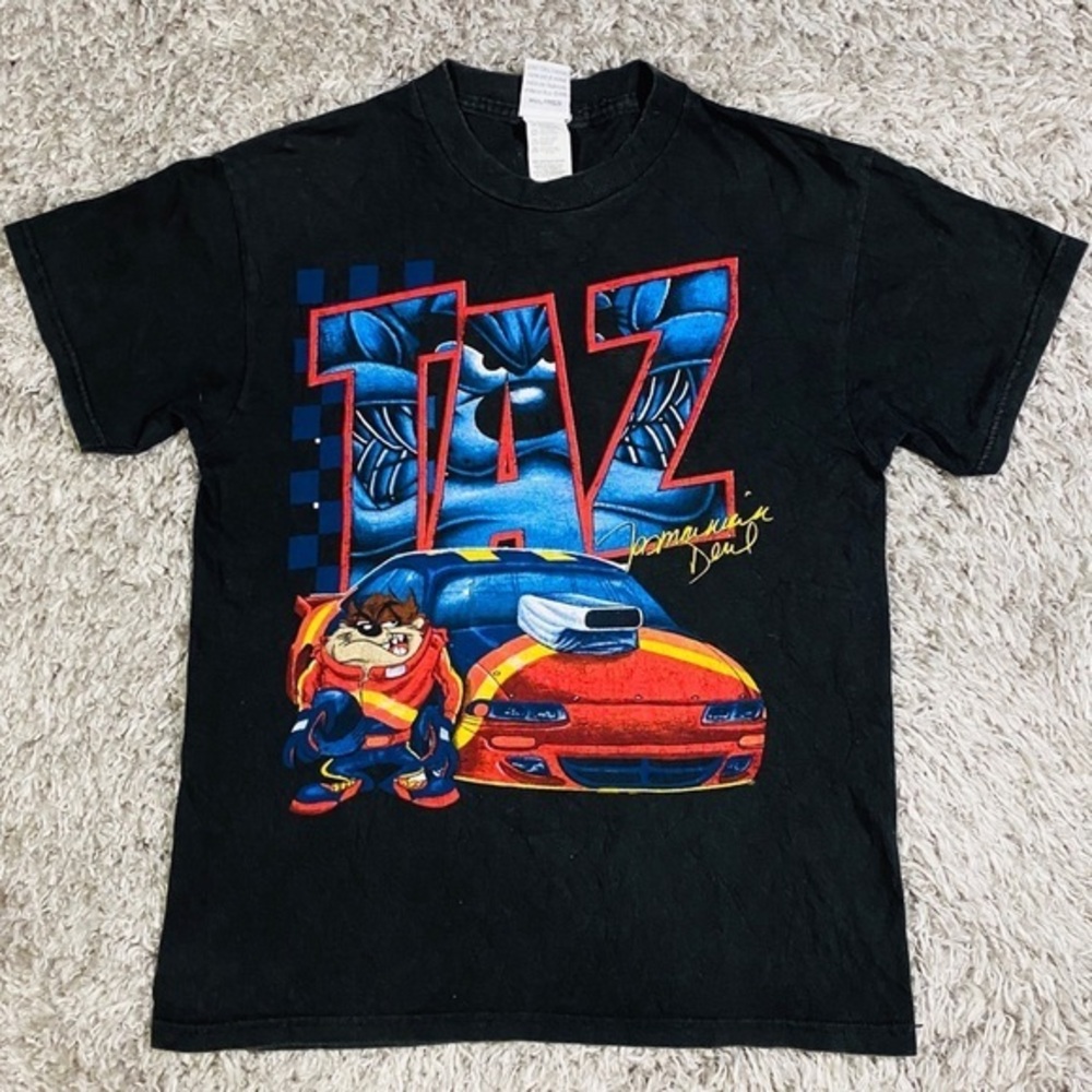 Vintage Graphic T-shirt Taz Looney Tunes Nascar